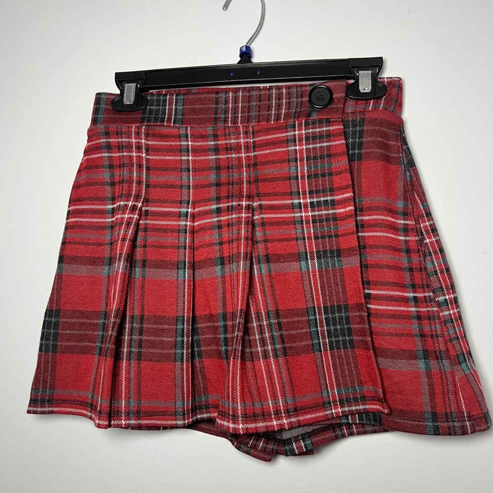Hollister Ultra High Rise Plaid Skirt Skort‎ Shorts Size Small Schoolgirl Grunge